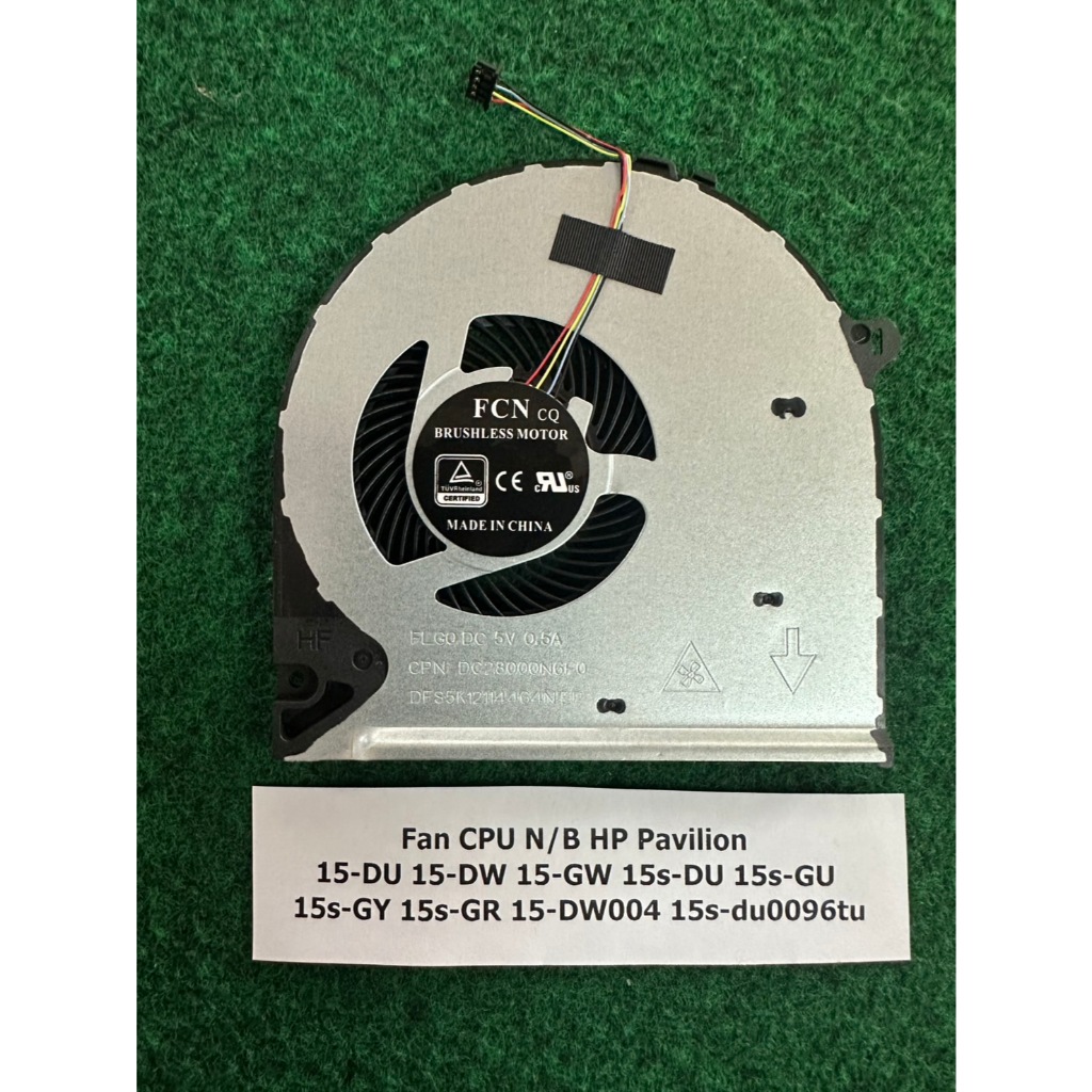 Fan CPU N/B HP Pavilion 15-DU 15-DW 15-GW 15s-DU 15s-GU 15s-GY 15s-GR 15-DW004 15s-du0096tu 1 ตัว