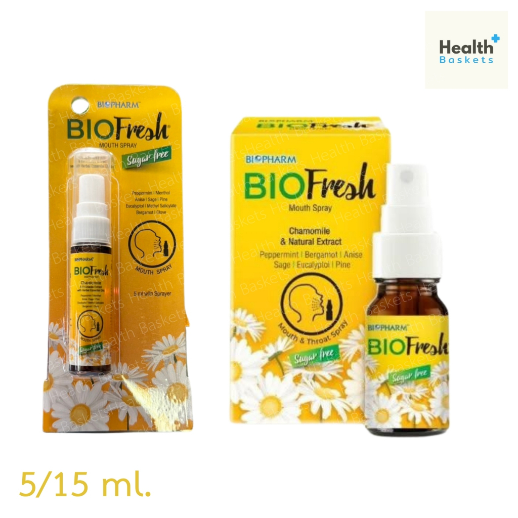BIOPHARM BIOfresh Mouth Spray 1 ชิ้น สเปรย์พ่นคอ สารสกัดสมุนไพรธรรมชาติ