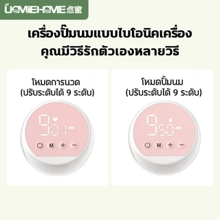 หน้าจอสัมผัส เครื่องปั๊มนมไฟฟ้า ในการดูดได้ 15 ระดับ 2000mAh ชาร์จไฟได้วัสดุ PPที่นำเข้า ความจุขนาดใหญ่ 180มล ปั้มนมแบบไ