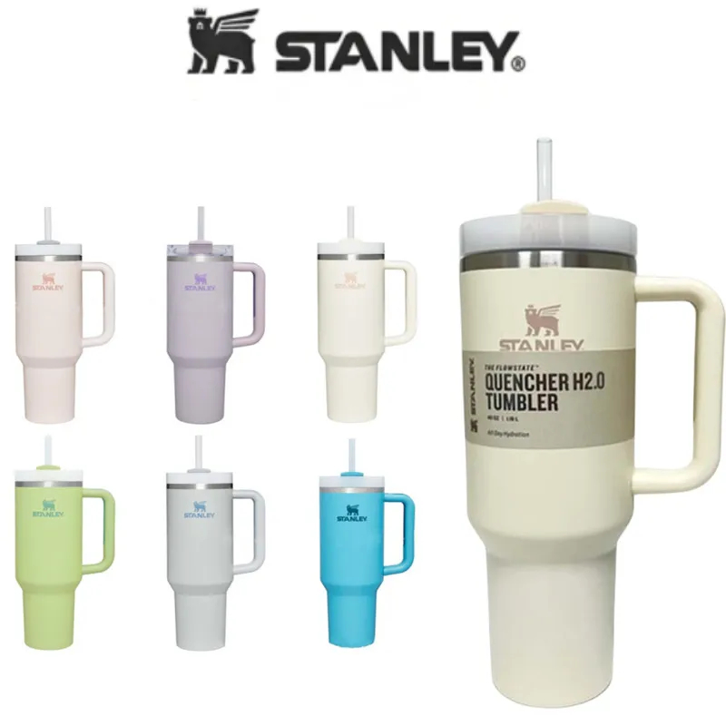 【สินค้าเคาน์เตอร์】 แก้ว Stanley QUENCHER H2.0 FLOWSTATE CLEAR TUMBLER  แก้วเก็บความเย็น แก้ว 40 OZ จ