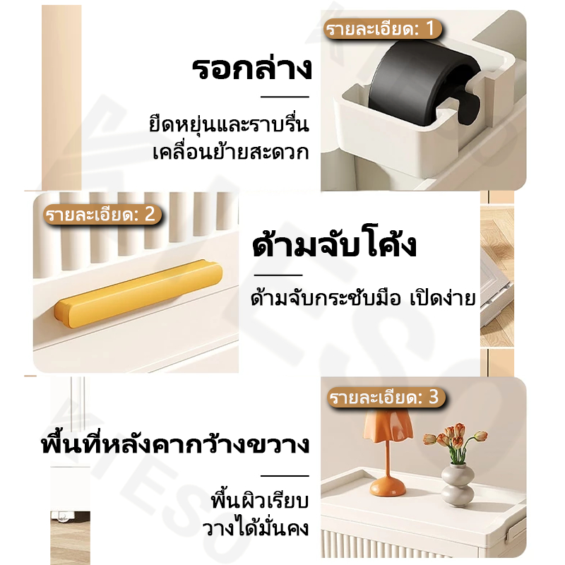 ตู้เก็บของ กล่องเก็บของอเนกประสงค์ ตู้ลิ้นชักพลาสติก ลิ้นชักเก็บของ กล่องเก็บของพลาสติก 3/4/5/6 ชั้น ลิ้นชักเก็บขอ - รูปที่ 5