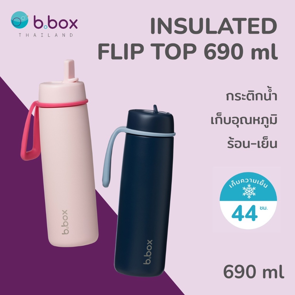 Box 690ml Flip-Top Bottle กระติกน้ำเก็บอุณหภูมิ 690มล. เก็บความเย็นได้นาน44ชม.