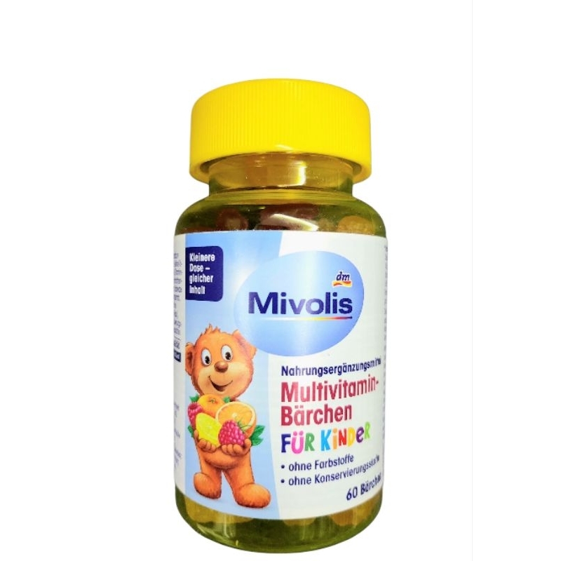 วิตามินเด็ก Mivolis วิตามินเยลลี่หมี....
60เม็ด