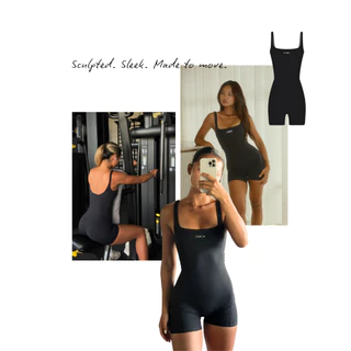 Dove Playsuit จั๊มสูทขาสั้น ใส่ออกกำลังกายได้ มีฟองน้ำในตัว ผ้ากระชับมากค่ะ | Herse Store | Herse Activewear