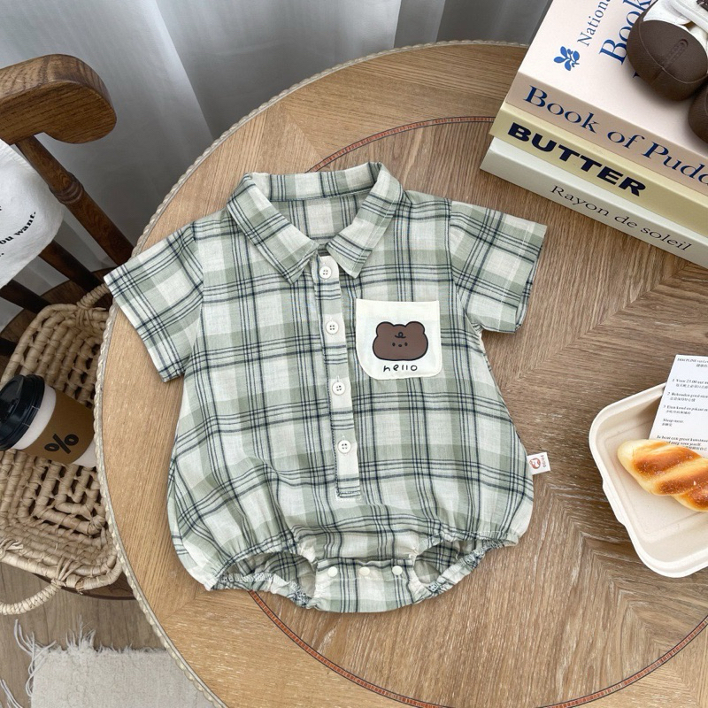 มาใหม่ (3M-2Y) ชุดเด็กน่ารัก บอดี้สูทแขนสั้น ชุดรอมเปอร์ ชุดทารก เด็กอ่อนชายหญิง ใส่เที่ยว หน้าร้อน - รูปที่ 5