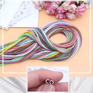 🔥ส่งจากไทย🔥เชือกป้องกันสายเคเบิลข้อมูลโทรศัพท์มือถือเลเซอร์ใหม่, เชือกสปริงพันสายเคเบิลข้อมูลป้องกันฝาครอบ