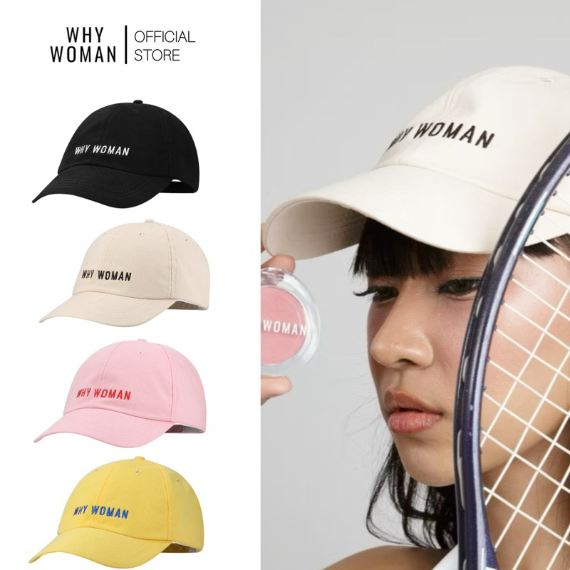 THE ORIGINAL WHY WOMAN LONG DEPTH CAP วาย วูแมน หมวกเบสบอล ผ้านิ่ม ปักลาย