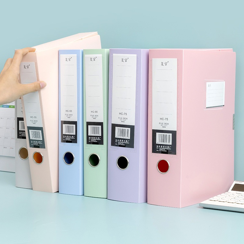 FileBox A4 กล่องแฟ้ม ขนาดA4 สีพาสเทล กล่องเอกสาร อุปกรณ์สำนักงาน แฟ้มใส่เอกสาร อุปกรณ์จัดเก็บเอกสาร