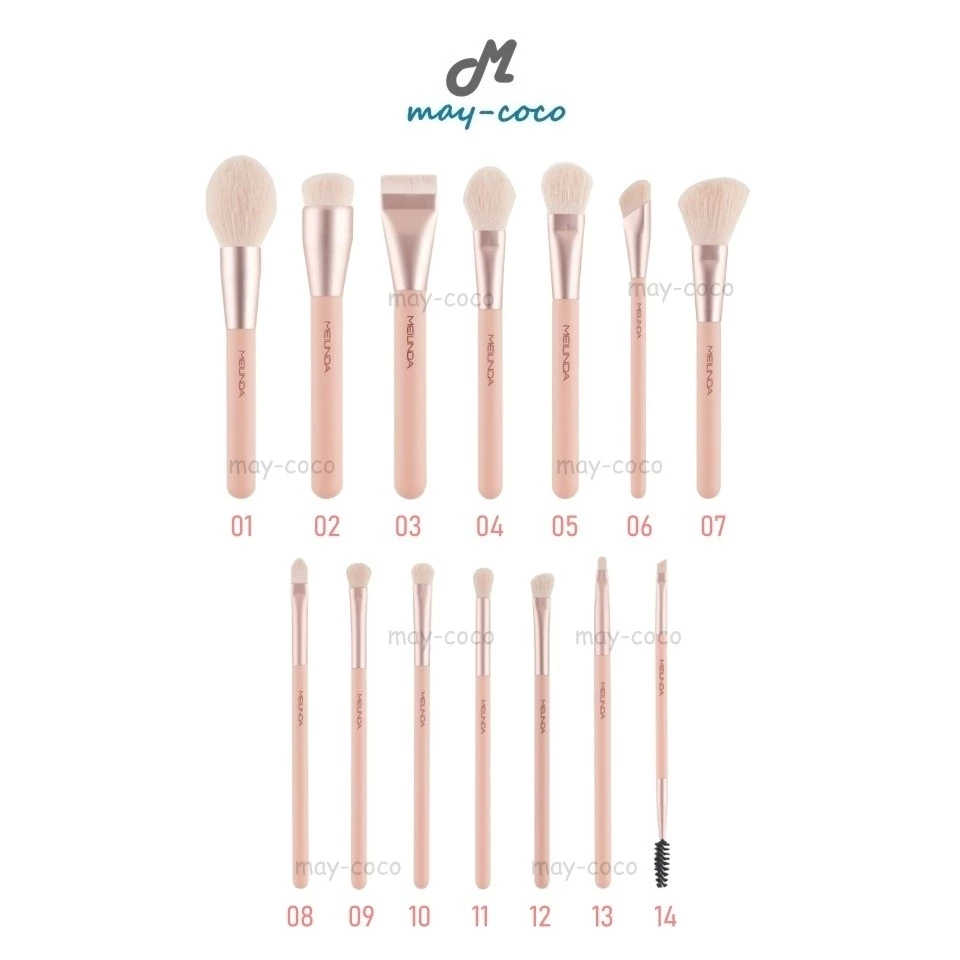 ถูก/แท้/มีไลฟ์ แปรง MEILINDA Ballerina Basic Brush แปรงเจ้าหญิง แปรงแต่งหน้า ขนแปรงนุ่ม ไม่บาดผิว