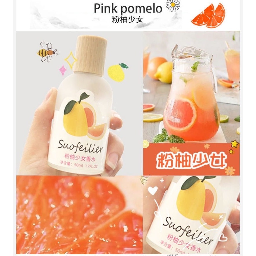C140.SUOFEILIER  7กลิ่น 7 แบบ หอมผู้หญิง น้ำหอมกลิ่นผลไม้ หอมสดชื่น เป็นธรรมชาติ น้ำหอมติดทนนาน50ml
