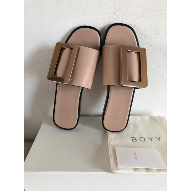 Boyy Buckle sandle รองเท้าแตะสีนู้ด size 40 ของแท้