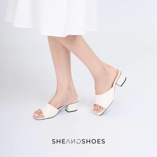🚗 ส่งด่วน กทม - Tally รองเท้าส้นสูง 1.5 นิ้ว [ Sz. 36-43 ] ใส่เดินสบาย หนังนิ่ม
