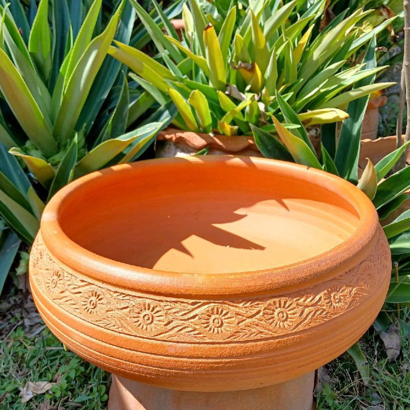 อ่างดินเผาปากกลม อ่างเลี้ยงปลา ขนาด 10-16นิ้ว