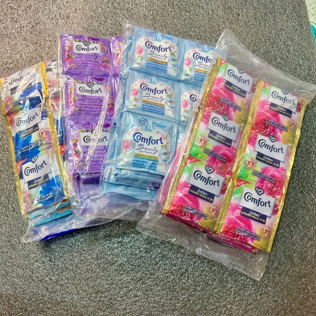 ( 1 แพค 24 ซอง ) คอมฟอร์ท ปรับผ้านุ่ม ขนาด  17 - 18 มล