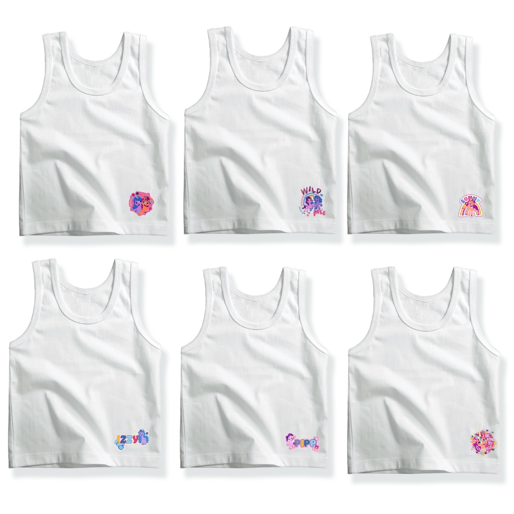 My Little Pony เสื้อกล้าม เด็กผู้หญิง ลิขสิทธ์แท้ สีขาว ผ้าCotton100% จาก NA Dreams ระบายอากาศได้ดี ไม่ระคายเคืองผิว