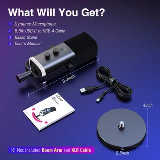 FIFINE AM8 RGB ไมค์ Dynamic XLR/USB สำหรับพอดแคสต์ ไลฟ์สด เสียงคม ประกันศูนย์ไทย 1 ปี [ส่งด่วนกรุงเทพฯ]