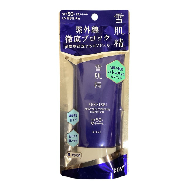 [ของแท้] KOSE Sekkisei Skincare UV Defense Essence Gel SPF50+ PA++++ กันแดดสูตรเจล ซึมไว ไม่เหนอะหนะ