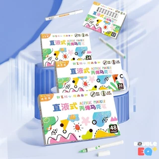 [หมึกเยอะพิเศษ] ปากกาอะคริลิค Acrylic marker pen กันน้ำ เขียนได้ทุกพื้นผิว ปากกาเขียนแก้ว /พลาสติก/ไม้/เหล็ก/กระจก/ผ้า