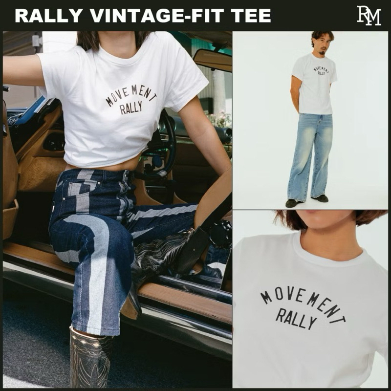 รับหิ้ว Rally Vintage-fit tee เสื้อยืดโลโก้ ทรงวินเทจ ใช้โค้ดลดร้านโค้ดคุ้ม 20%, 25% คอยน์คืนได้