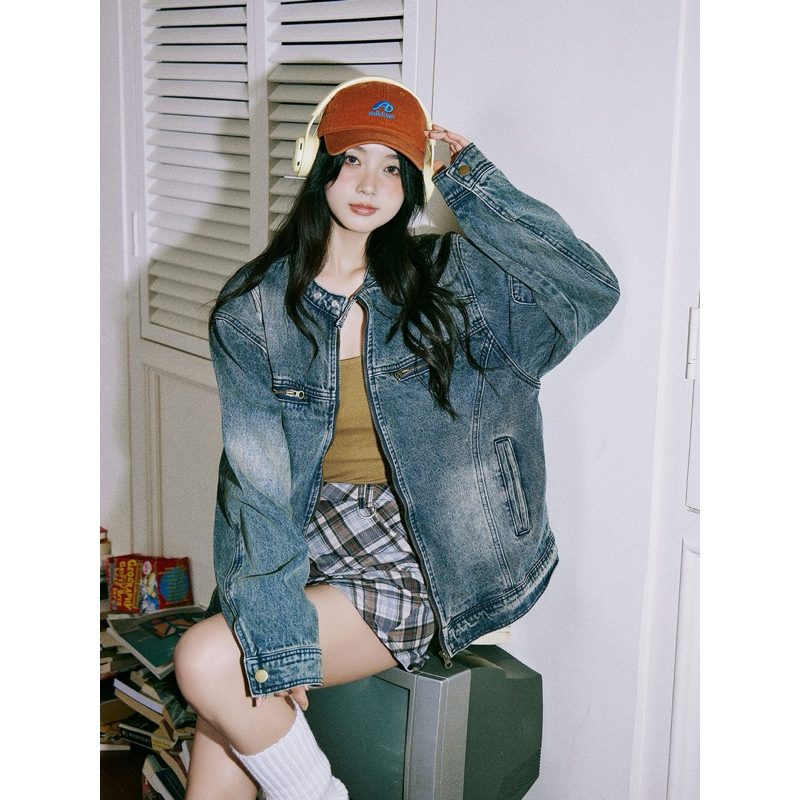 FNM.STUDIO✨- Jacket Jeans แจ็กเก็ตยีนส์ สไตล์Y2K