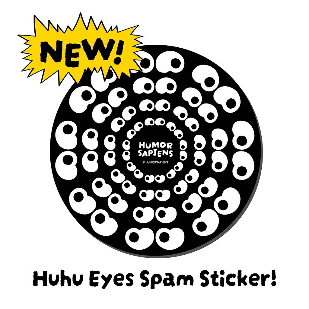 Huhu Eyes Spam Sticker สติกเกอร์ติดตาหุหุจำนวนมาก เนื้อ PVC