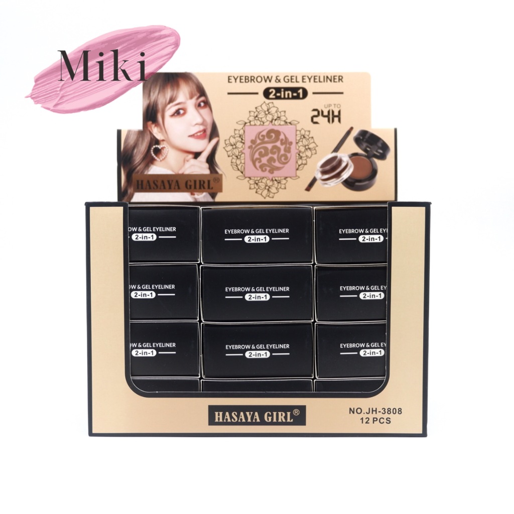 {12เซต} HASAYA GIRL 2IN1 Eyebrow & Eyeliner เซตคิ้วและอายไลเนอร์ เขียนง่าย ดูเป็นธรรมชาติ no.JH3808
