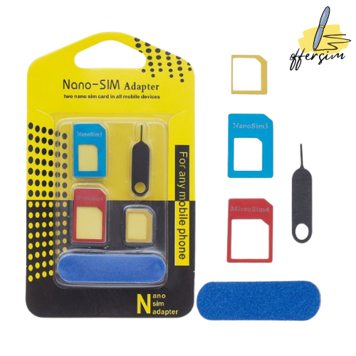 พร้อมส่งใน1วัน)Nano Sim Adapter ชุดแปลงนาโนซิมการ์ด + เข็มจิ้มถาดซิม