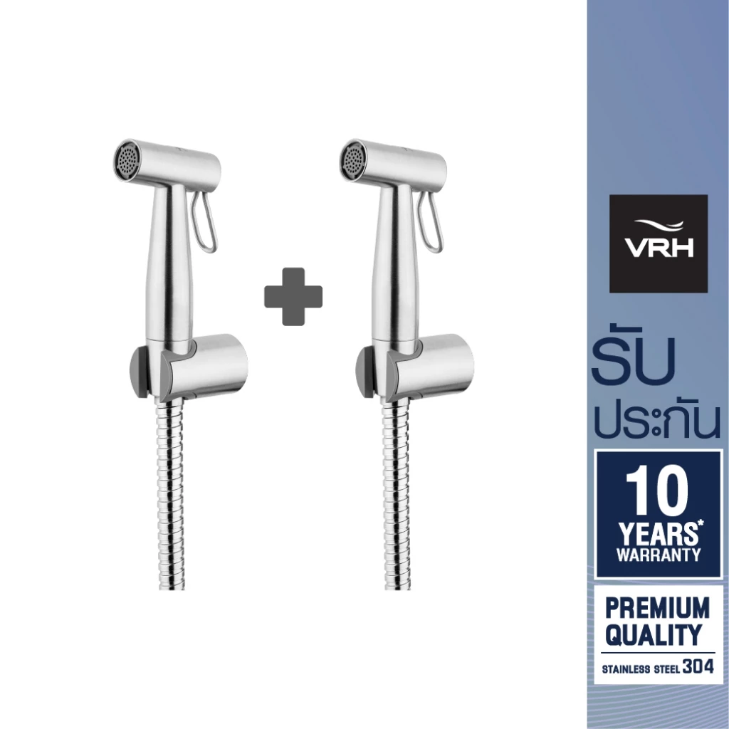 VRH (ซื้อคู่คุ้มกว่า) ชุดหัวฉีดชำระสเตนเลสทรงเอียง รุ่น Collon FXVH0-0040ES (สามารถดึงค้างได้)