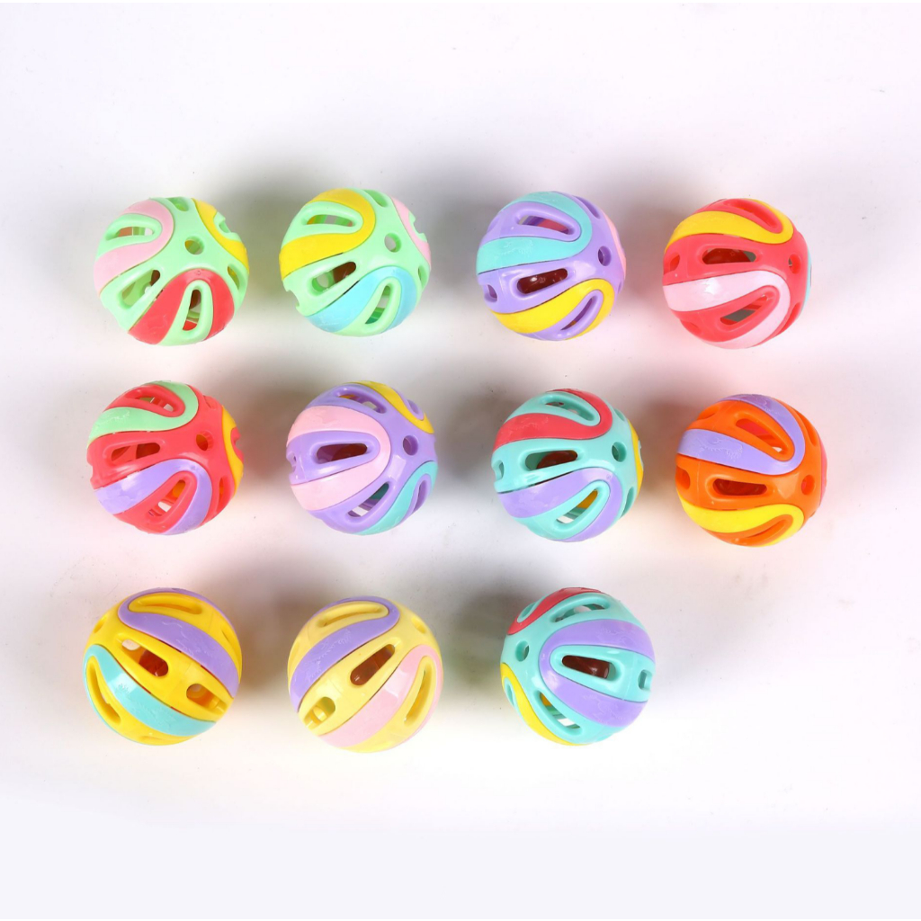 PP-634 ลูกบอลของเล่นสัตว์เลี้ยง (คละสี) มีกระดิ่งในตัว สำหรับสุนัขและแมว ราคาถูก พร้อมส่ง 🐾🐶🐱 - รูปที่ 2