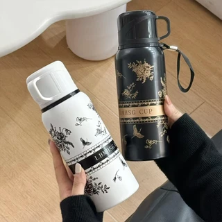 เหยือกร้อนมูลค่าถ้วย Nimbus Gardenia 316 สแตนเลสใหม่สำหรับผู้หญิงความจุสูงเก็บความร้อนความเรียบง่ายถ้วยน้ำ