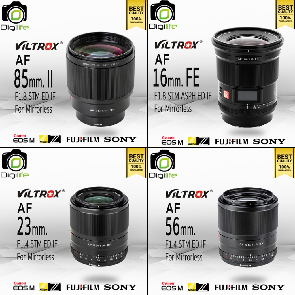 Viltrox Lens AF 16, 23, 33, 56, 75, 85 mm. Auto Focus - รับประกัน 3 เดือน
