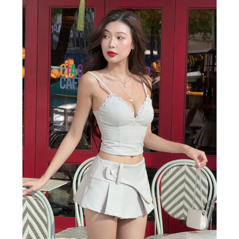 พร้อมส่ง set kaki Byvee ไม่ต้องรอพรี