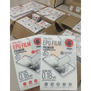 EPU NINJA 4A หนา 0.18มม. 12x18ซม. 50แผ่น ทัชลื่น เหนียว ติดง่าย ฟิล์มไฮโดรเจล ฟิล์มนิ่ม ใส&ด้าน คละได้