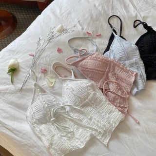 ส่งไวจากไทย ชุดว่ายน้ําบิกินี่ bikini sexy 3ชิ้น ผ้าจีบ มีฟองน้ำ beach#0753