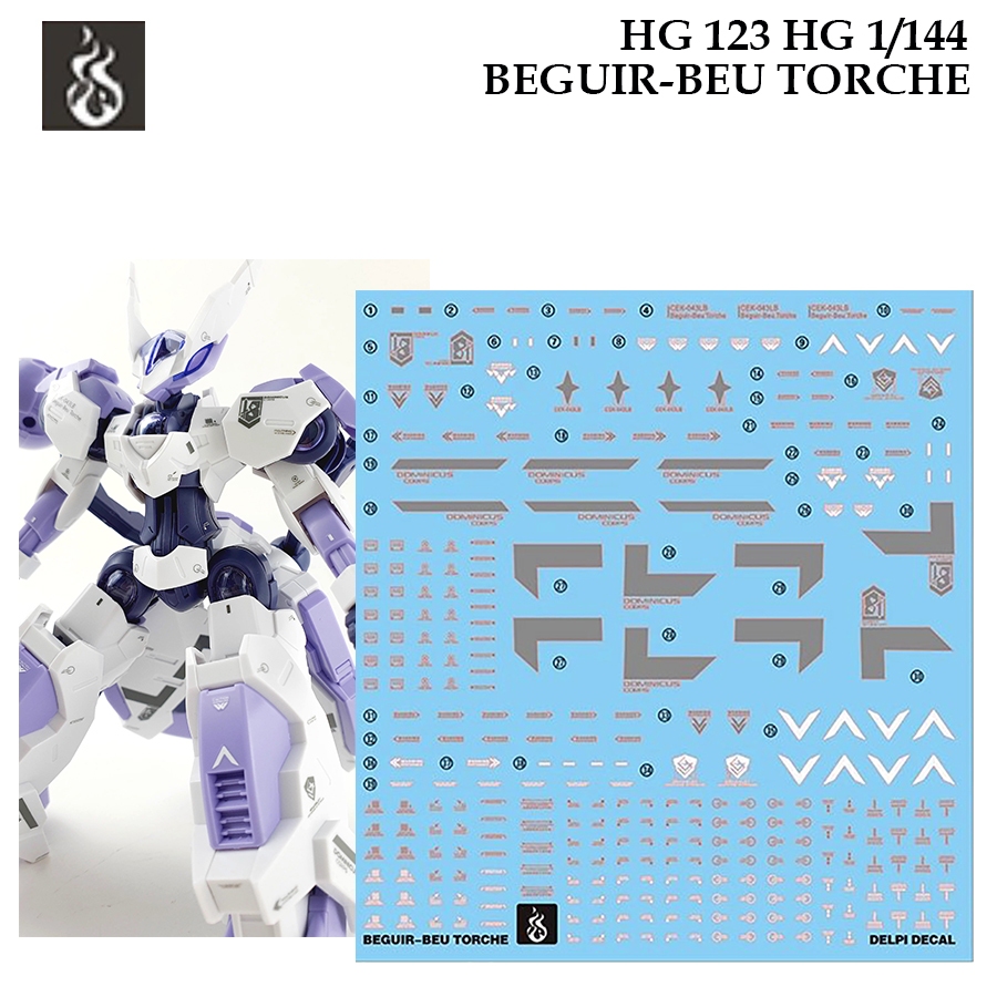 [COPY GHOST]  HG123  HG 1/144 BEGUIR-BEU TORCHE GUNDAM WATER SLIDE DECAL
