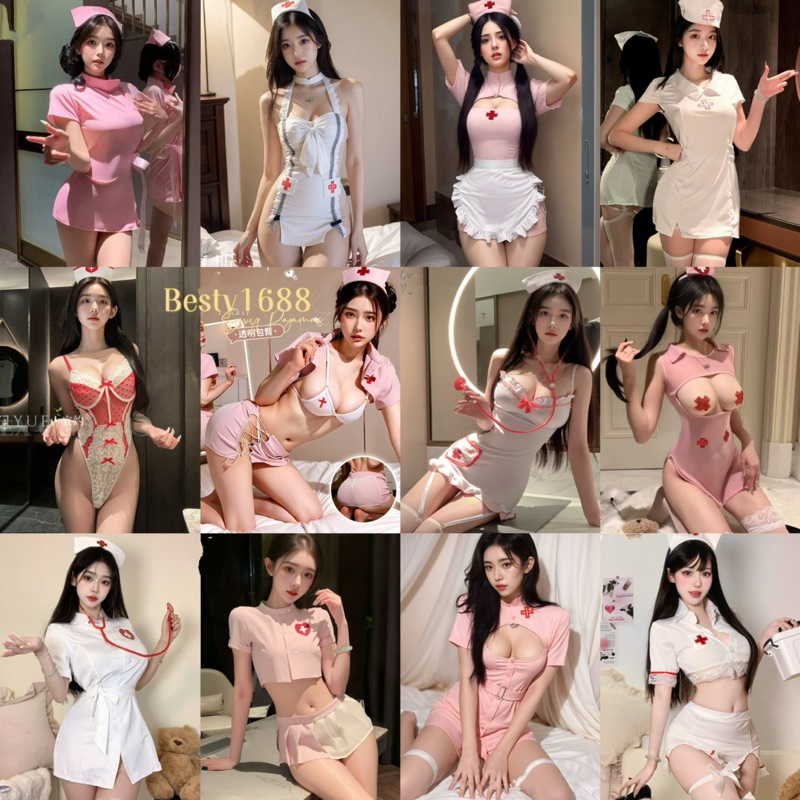 ชุดคอสเพลย์พยาบาล ราคาส่งถูกที่สุด Rรวมรุ่นขายดี มีมากกว่า50แบบ รุ่น P001 ชุดนอนไม่ได้นอน ชุดเซ็กซี่ พร้อมส่งจากไทย
