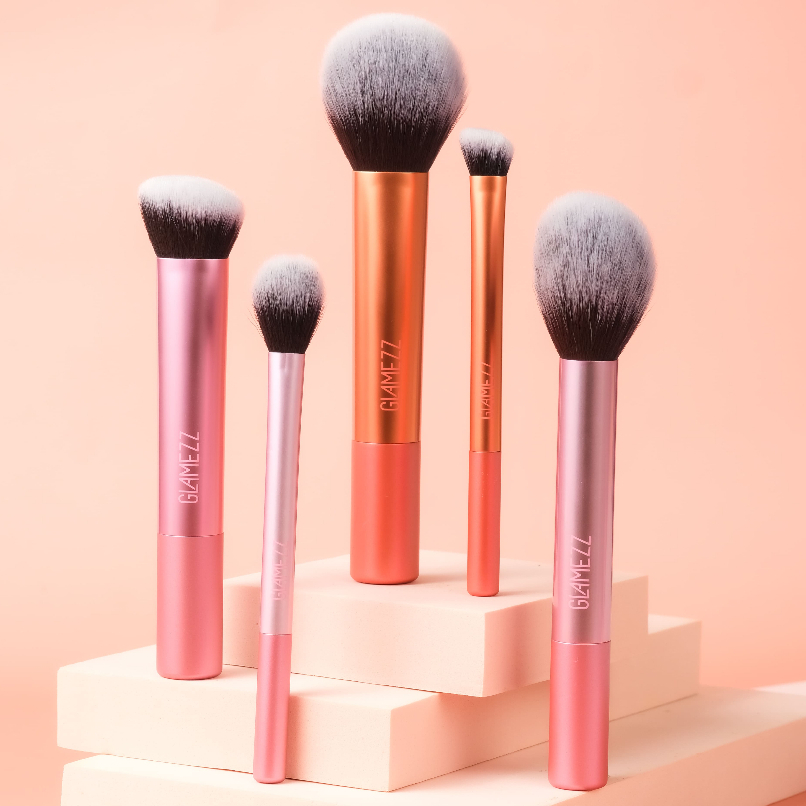 Glamezz แปรงแต่งหน้าพรีเมี่ยม แปรงปัดแก้ม แปรงปัดแป้ง แปรงคอนทัวร์ แปรงไฮไลท์จมูก แปรงไฮไลท์