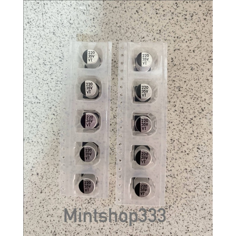 (จำนวน 10ชิ้น) SMD Capacitor คาปาซิเตอร์ 220uf35v