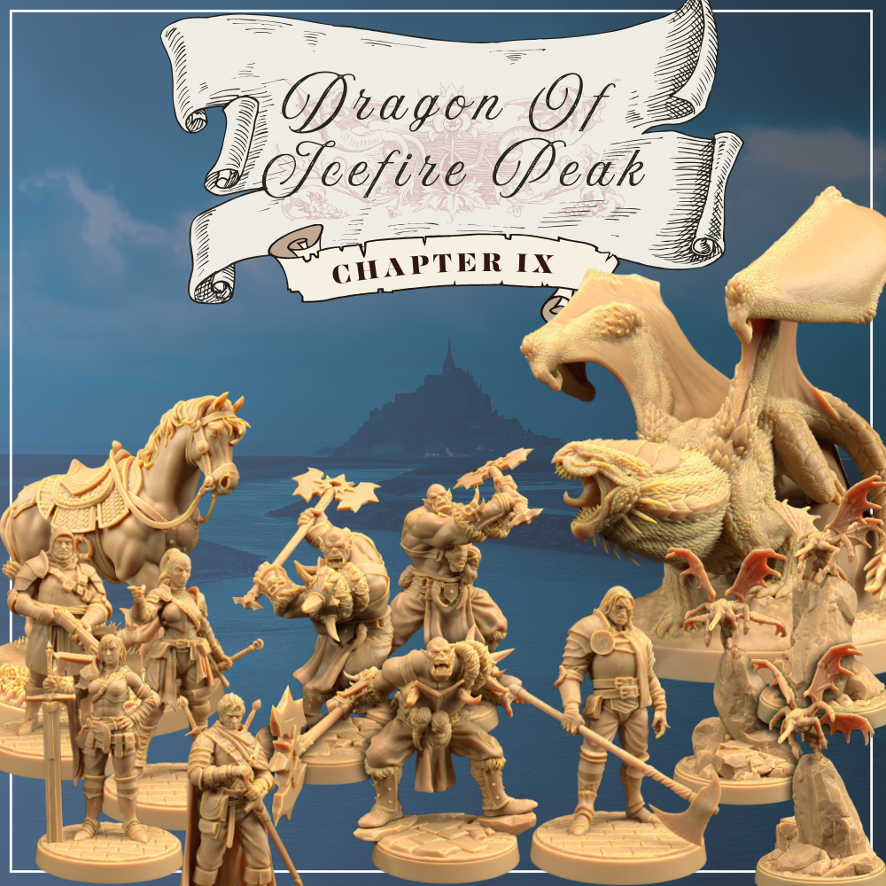 Dragon of Icefire Peak Chapter 9 - โมเดลสำหรับ DnD miniature,[Made to order ส่งพัสดุภายใน 1-3 วัน]