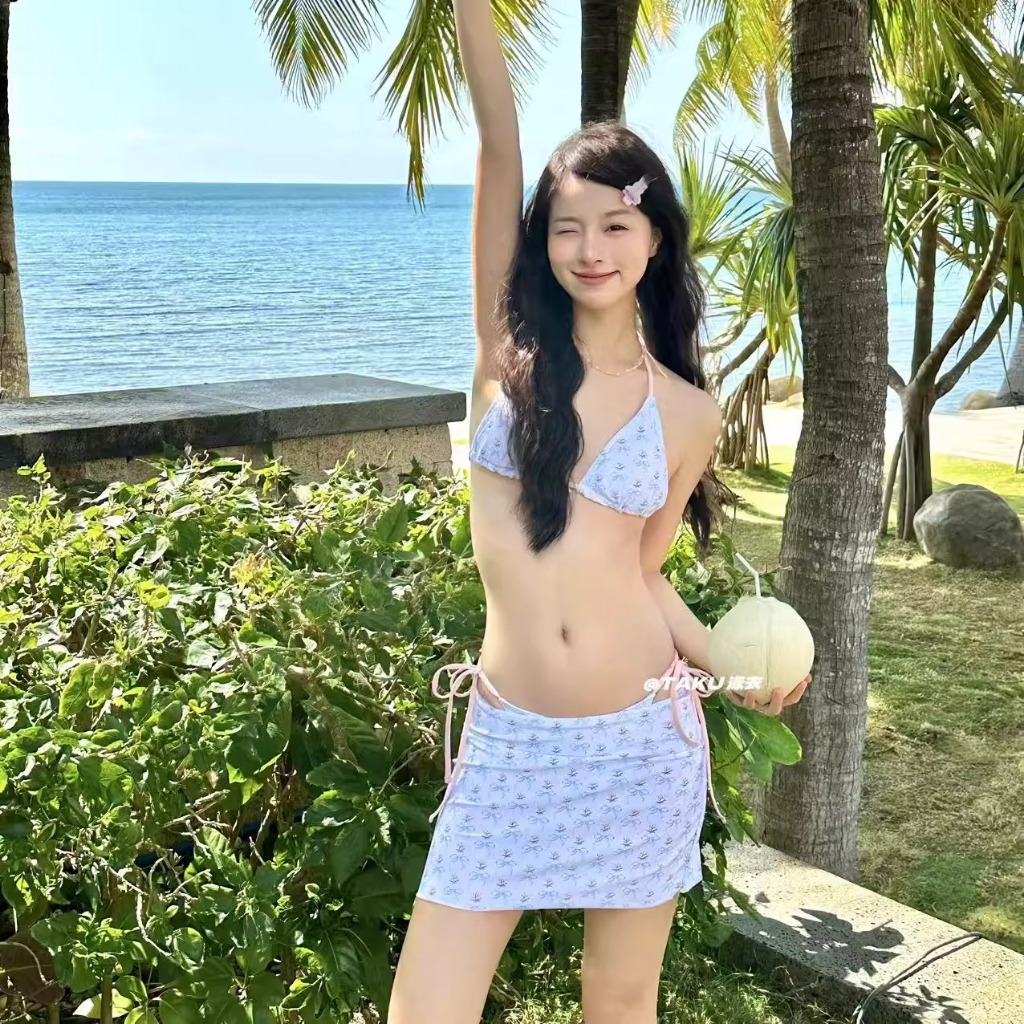 บิกินี่ 3 ชิ้น✨บิกินี่ กระโปรง💕หลากหลายสไตล์และมีคุณภาพดี ชุดไปทะเล 🚚ส่งไวจากไทย1-3วัน（三件套） - รูปที่ 4