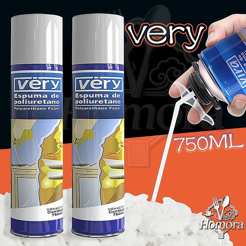 VIRA POLYUREUM โฟมเคลือบหลุมร่องฟัน, โฟมขยาย PU, ซีลและกันน้ํา, ท่อ, ประตูและหน้าต่าง, สารฟอง 750ML