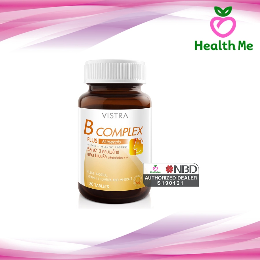 Vistra B-Complex Plus Minerals 30 Tablets วิสทร้า บี คอมเพล็กซ์ พลัส มิเนอรอล 30 เม็ด