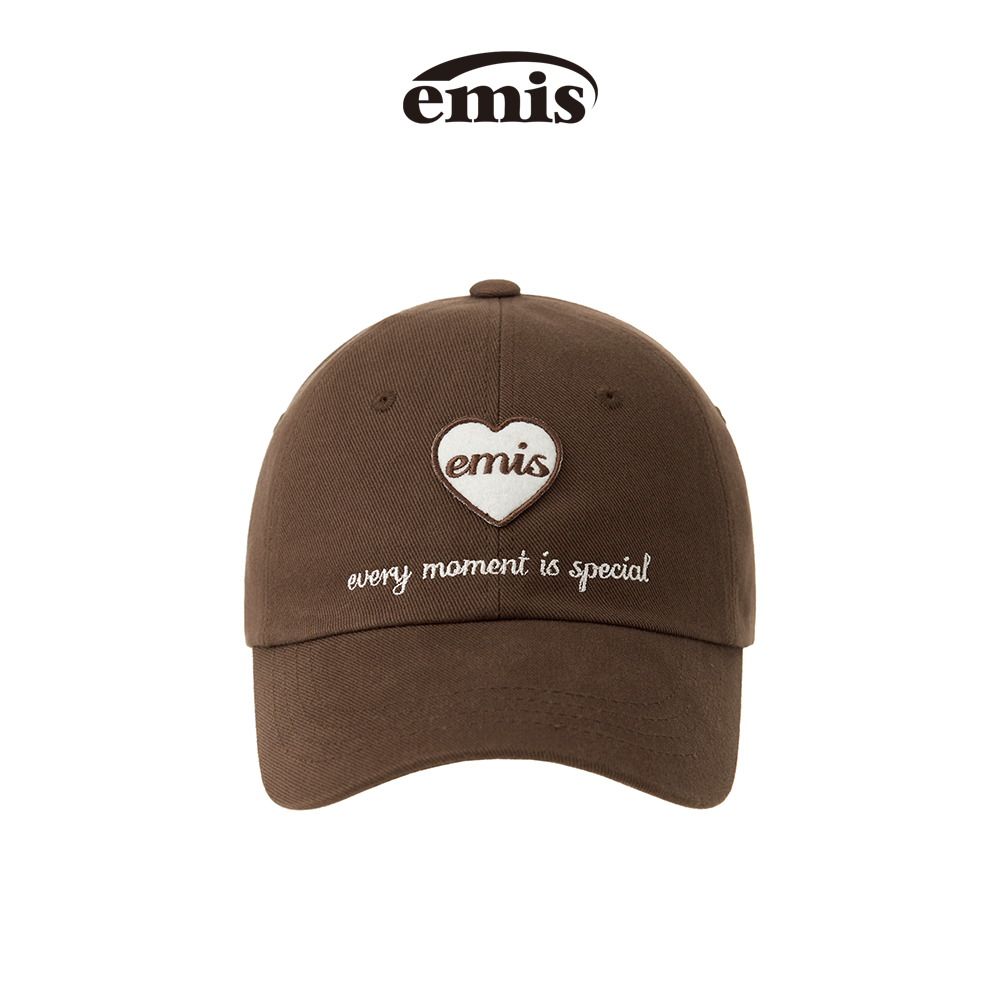 EMIS - HEART WAPPEN BALL CAP (BLACK , BROWN , CREAM , KHAKI , NAVY , PINK , PURPLE , RED)
