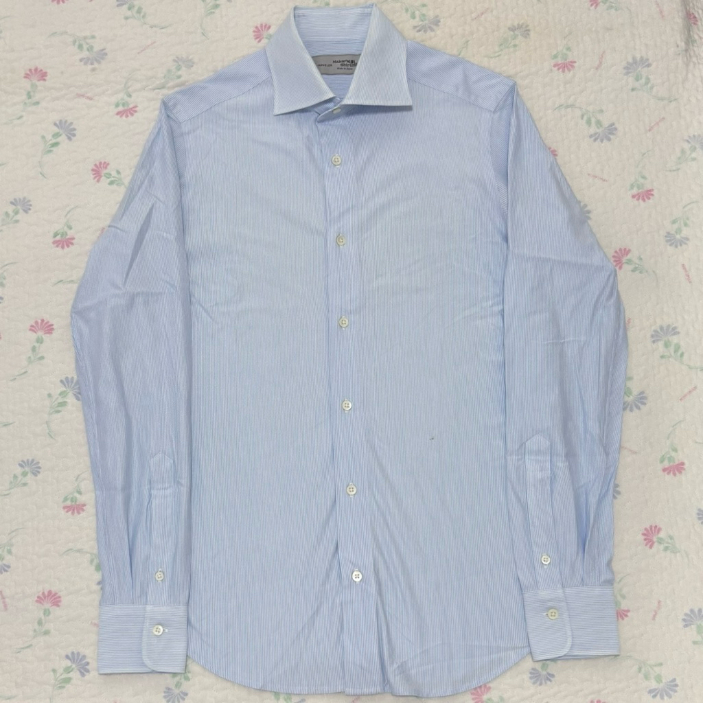 Kamakura Blue Stripe Spread Collar Shirt