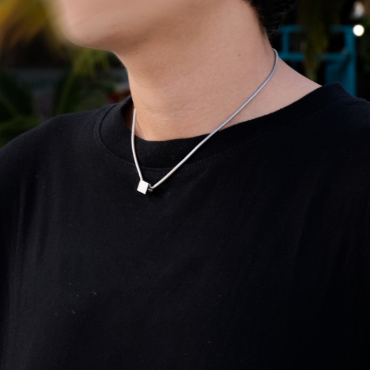 Meless | So cube สร้อยคอสแตนเลส จี้เหลี่ยม (เลือกสร้อยได้2ลาย) - รูปที่ 3