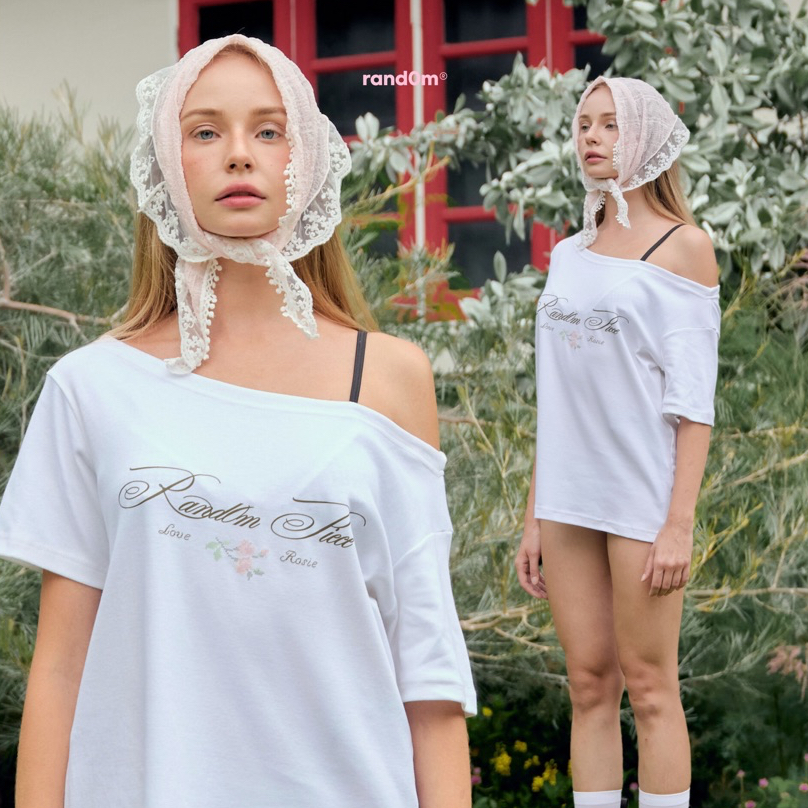 rand0m piece - Rosie Off Shoulder top เสื้อยืดปาดไหล่