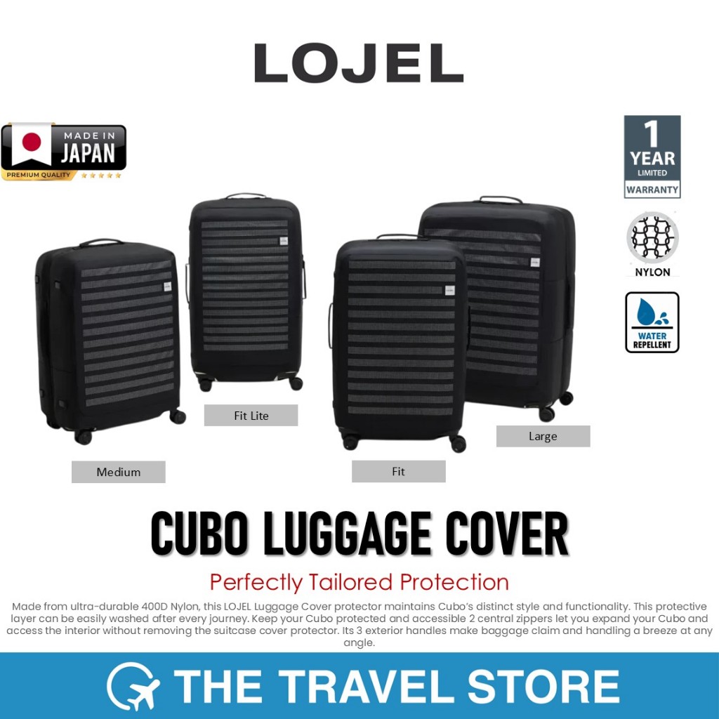 Lojel CUBO LUGGAGE COVER Perfectly Tailored Protection (CLC-XX-BLK-01-KOM-GL) ผ้าคลุมกระเป๋าเดินทาง