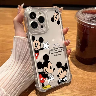นิ่มกันกระแทกเคสโทรศัพท์ สำหรับรุ่น เคสสำหรับ 11/13/15 Plus Pro Max 8/7 Plus X/XR 12 13pro4 มิกกี้เมาส์