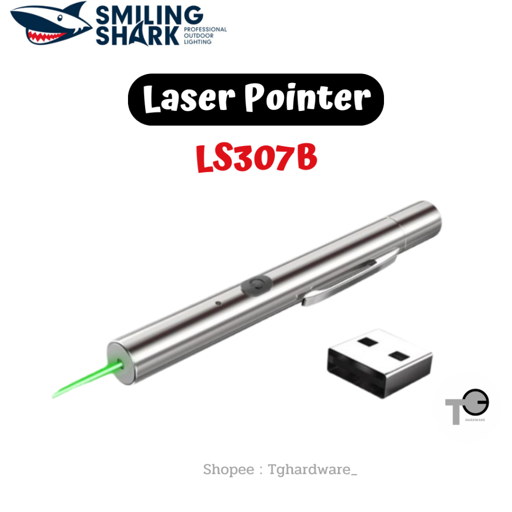 Smilingshark laser pointer LS307B เลเซอร์ พอยต์เตอร์ แบบชาร์จ USB