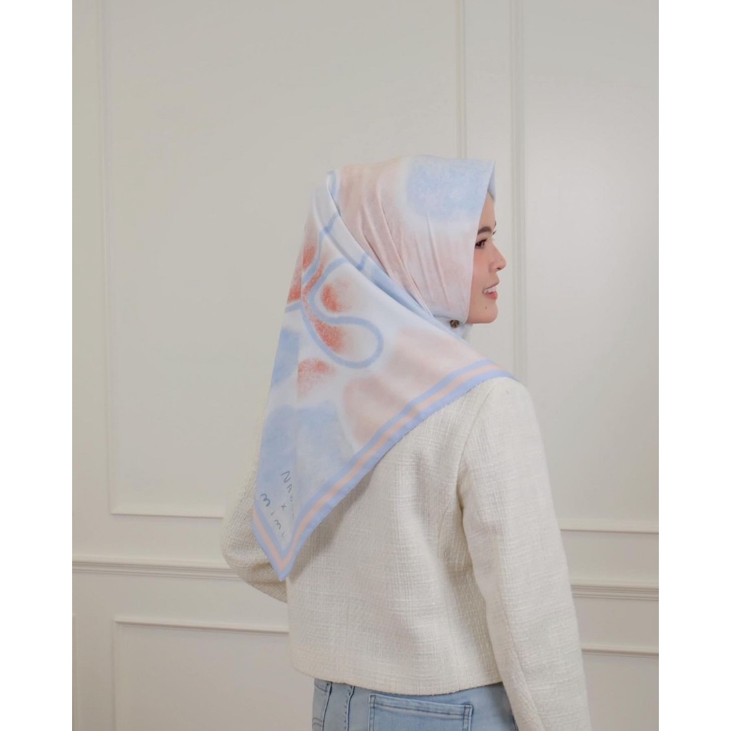 Take a line for a walk ผ้าคลุมคอลแลป N Able x Mimi ภาพวาดลายธรรมชาติเนื้อผ้าพรีเมี่ยม [N Able Style]